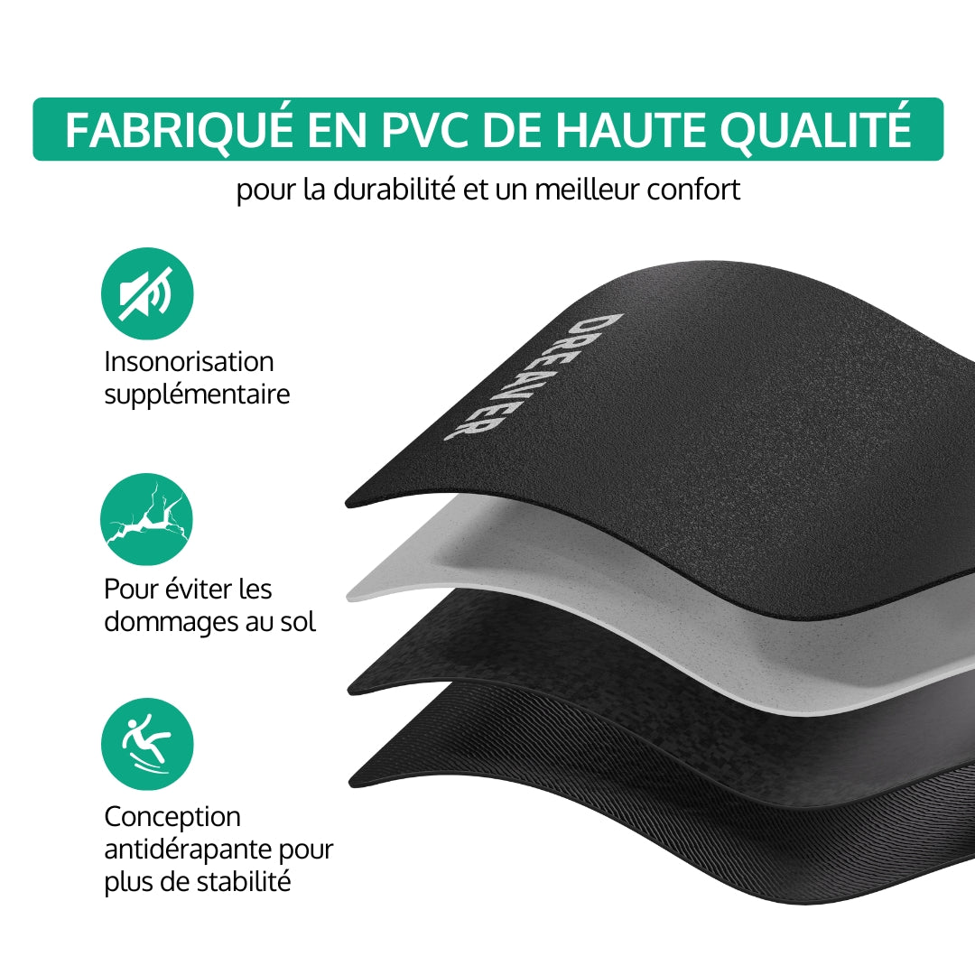Dreaver - Tapis de protection antidérapant - Amortissement supplémentaire et protection du sol