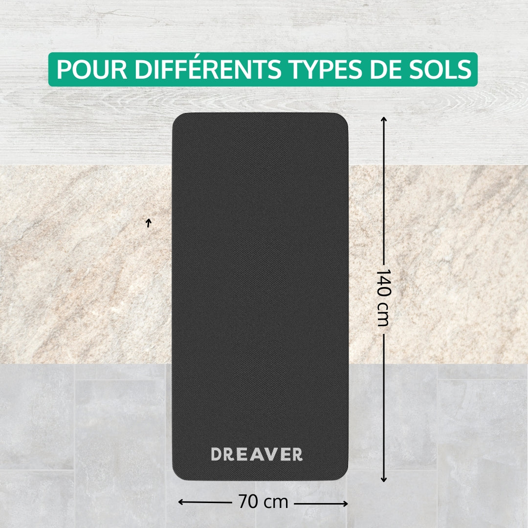 Dreaver - Tapis de protection antidérapant - Amortissement supplémentaire et protection du sol